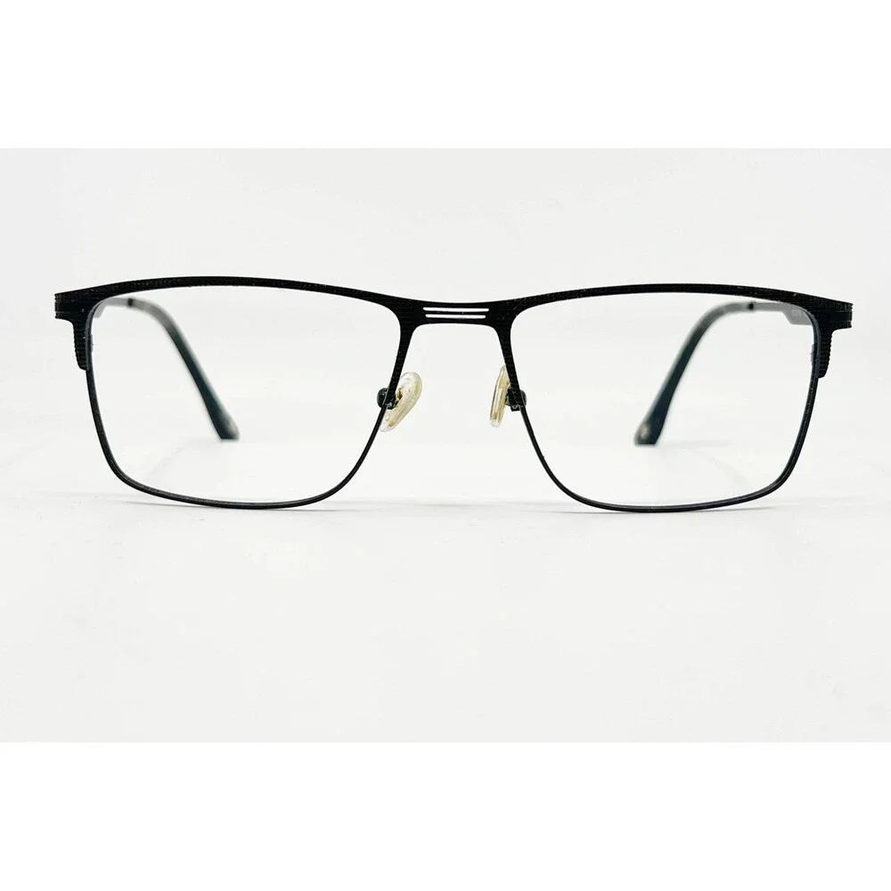 Bulova Cusick Eyeglasses Men Black Rectangular Full Rim Frames 56-18-150